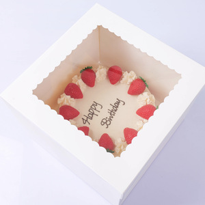 Boîtes de boulangerie rectangulaires avec grande fenêtre transparente, qualité alimentaire, finition mate, pour tartes, desserts, cupcakes, sushis et sucre - Product Image 6