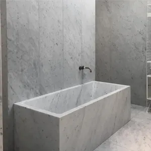 Yüksek kaliteli lüks Modern bağlantısız mermer banyo küveti doğal taş küvet