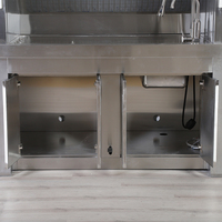 Hotte de laboratoire moderne personnalisable en acier inoxydable argenté, table de dissection, clinique, hôpital, école, certifiée CE ISO, garantie 5 ans