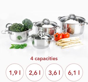Juego de Ollas Clásico de Acero Inoxidable Triple 304 con Tapa de Vidrio, Saludable, Cacerola 316, Olla para Caldo, Logotipo Personalizado para Cocina Doméstica y Exterior - Product Image 4