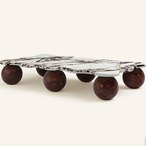 Sáng Tạo Đá Cẩm Thạch hình chữ nhật cà phê End bảng Bắc Âu tự nhiên travertine đá bên góc bảng - Product Image 5