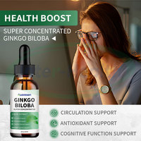 Ausreson OEM Vitamines Ginseng Ginkgo Biloba Extrait Liquide Gouttes Boissons Complément Cérébral Ginkgo Biloba Liquide