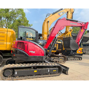 Excavatrice Yanmar VIO80 d'occasion d'origine japonaise, à bras zéro, 8 tonnes, mini-pelle Yanmar VIO80 avec chenilles en caoutchouc - Product Image 1
