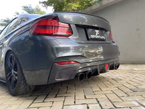 Difusor de Labio de Parachoques Trasero de Fibra de Carbono F22 con Cuatro Salidas de Escape para <span class=keywords><strong>BMW</strong></span> M235i <span class=keywords><strong>M240i</strong></span> M Sport Coupé de 2 Puertas 2014-2019 - Product Image 2