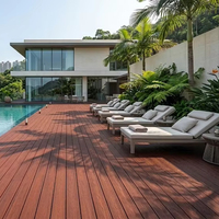 VMKON – Planches de terrasse en composite WPC modernes à cadre dissimulé, modulaires, pour jardin, vente en gros