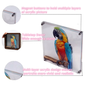 Benutzer definierte moderne Art Haustier Acryl realistische Porträt öl drei dimensionale geschichtete Kopf Körper Malerei Geschenk Bilderrahmen für Katzen - Product Image 5