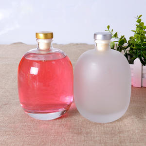À la mode de qualité alimentaire Transparent givré 250ml 500ml bouteille en verre de vin avec <span class=keywords><strong>bouchon</strong></span> étanche en gros pour boisson jus de vin - Product Image 1