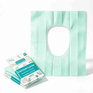 Fundas desechables para inodoro, de una sola pieza, de papel adhesivo, ecológicas. - Product Image 4