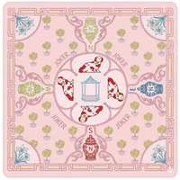 Tapis de jeu de mahjong Chinoiserie avec motif singe, pagode, cadre en bambou, papillon, palmier et paysage chinois, antidérapant