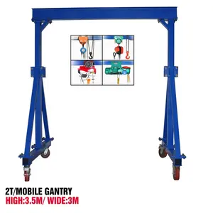 小型迷你移动车间龙门起重机2T H3.5M W3M