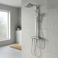 Colonne de douche en plastique multifonction avec jets de corps et douchette à main pour hôtels et appartements