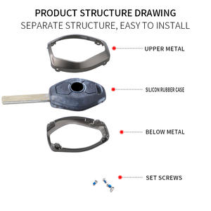 Funda Protectora para Llaves de Coche de Aleación de Zinc y Gel de Sílice para <span class=keywords><strong>BMW</strong></span> X3 5 Z3 4 7 E38 E39 E46 E83, Llavero, Accesorios para Bolsos - Product Image 5