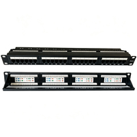 Panel Patch 24 Port Cat6a UTP 24 Port Modular 19" Panel Patch RJ45 Plug-in