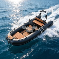 Bateau pneumatique semi-rigide en aluminium de 4,80 m (16 pieds) avec coque en V profond, en Hypalon PVC, pour la pêche, certifié CE