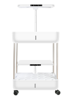 Tenlead Blanc Petite Taille PP Couvert Agricole NFT Système Hydroponique Vertical pour Tomate Légumes Sans Sol Serre Intérieur