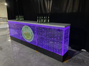 Mesa de Bar Acrílica con Burbujas Iluminadas RGB y Logotipo Personalizado, Diseño Moderno, Resistente al Agua, para Uso Comercial en Bares y Discotecas - Product Image 3