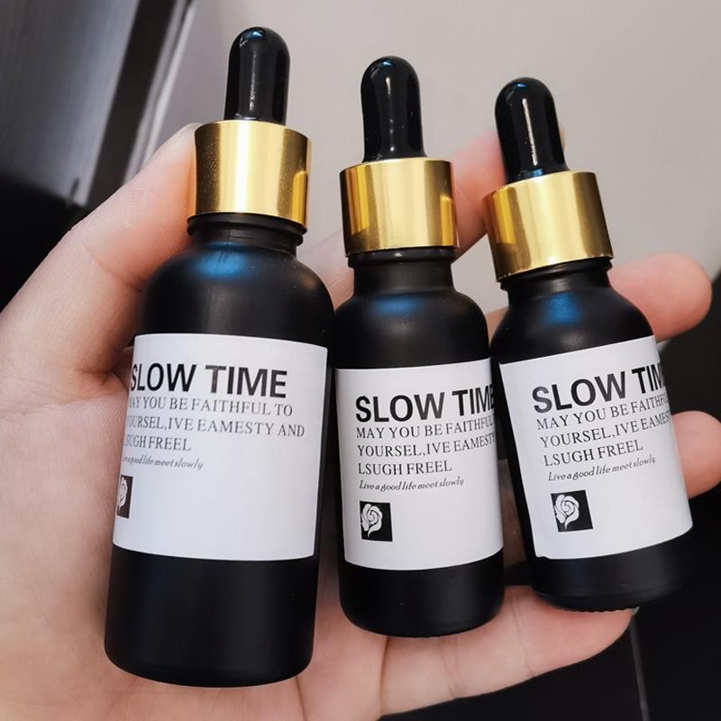 Glass skin care Essential oil bottle black dropper essence bottle Light proof
