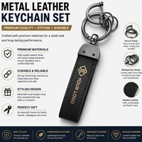 Metall-Auto-Leder-Schlüsselanhänger Lasergravierbarer Kunstleder-Metall-Schlüsselanhänger mit Individuellem Logo Leder-Schlüsselringe für Firmengeschenke
