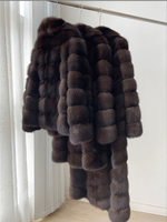 Manteau long chaud en fausse fourrure de vison, grande taille, très populaire pour l'hiver, veste en fourrure moelleuse pour l'extérieur