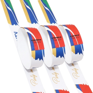 Không thấm nước dùng một lần tùy chỉnh Tyvek giấy Vòng đeo tay đồng bằng màu rắn đánh số mã vạch hồ bơi nước Công viên sự kiện bên dây đeo cổ tay - Product Image 3