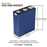 Classe a 3.2v LiFePO4 320 ah prisme LFp batterie au lithium solaire lf304 304 ah 300ah 302ah 310ah 304ah 320ah LiFePO4 batterie