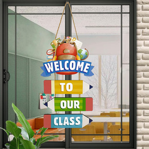 Nouveauté <span class=keywords><strong>Décoration</strong></span> murale en bois sur le thème de la <span class=keywords><strong>rentrée</strong></span> scolaire, design moderne et coloré en forme de crayon, à suspendre - Product Image 3