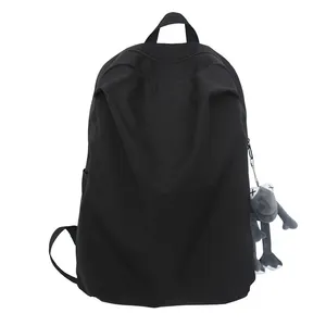 suppliers oem custom black white nylon brevite teens school backpack stylish sleek rucksack smell proof backpack for teenager