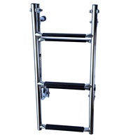Accessoires de bateau Offre Spéciale Échelles pliantes marines Échelles de bateau 2 + 3 marches SS 304 Échelle pliante Escalier pliant