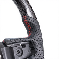 Volant de direction Racing en fibre de carbone noire à 3 branches, modification et amélioration pour camionnettes Dodge Ram 4500/5500 modèles 2018-2022