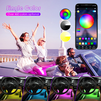 Bande lumineuse intérieure intelligente pour voiture Type USB Détecteur de mouvement RGB Clignotant Couleur Télécommande Châssis de voiture Lampe Lumières