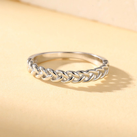 Bagues tressées Yaeno Fine Jewelry en argent pur 925, bagues simples, bijoux punk pour femmes, à porter au quotidien