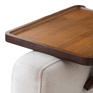 Sofa Tray Wooden Foldable Armrest <b>Table</b> <b>Adjustable</b> Tea Coffee Serving Tray For Couch Living Room Use - Product Image 5