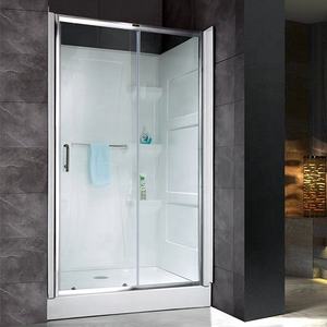 Vevor — boîtier de douche mural, 3 pièces, recouvert de verre trempé, porte coulissante, nouveau, salle de bain - Product Image 2