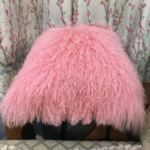 Funda de Almohada de Piel de Oveja Mongola Auténtica de Fábrica de Hebei, Cojín de Piel de Zorro de Moda - Product Image 1