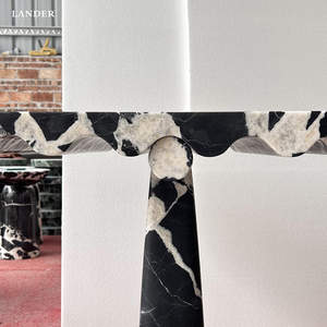 Lander Stone Noir Grand Antique <strong>Marble</strong> <strong>Console</strong> <strong>Table</strong> for Home Living Room Hotel Nature Stone Mable <strong>Console</strong> <strong>Table</strong> - Product Image 5