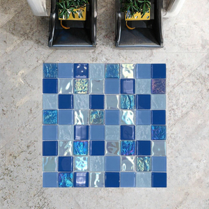 Piastrelle in Vetro a Mosaico Moderne all'Ingrosso dalla Cina a Prezzo Conveniente per Piscine di Hotel e Rivestimenti Cucina con Colore Blu - Product Image 3