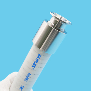 식품 등급 투명 스테인리스 스틸 나선형 및 폴리에스터 섬유 보강 실리콘 호스 (압력용) - Product Image 5