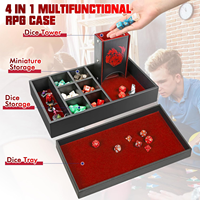 Boîte de rangement en cuir PU MIO DND pour dés, tour à dés, étui pour dés D&D, accessoires de jeu de rôle, cadeaux pour DM, personnalisable