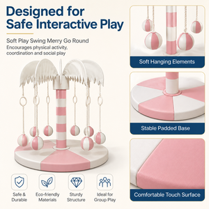 Juego de columpio suave de entretenimiento comercial para bebés con carrusel de árbol redondo Merry Go para niños, al aire libre columpio, área de juegos para <span class=keywords><strong>fiestas</strong></span> - Product Image 6