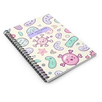 Carnet à spirales personnalisé avec couverture en cuir PU, imprimé offset, design amusant, papier couché, cadeau d'anniversaire pour homme/femme