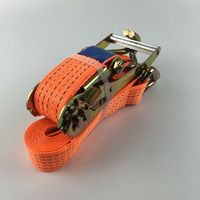Sangle d'arrimage à cliquet avec double crochet en J pour l'arrimage et la sécurisation des charges de camions et de remorques