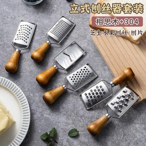 Cassia bois 304 acier inoxydable Mini râpe à fromage Mini fabrication de fromage outils de cuisine debout petits Gadgets de cuisine râpe à citron - Product Image 3