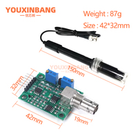 Sonda de Electrodo de pH No Recargable, Sensor de Valor de pH, Módulo de Monitoreo de Adquisición de Datos de Grado Ácido-Base, pH0-14