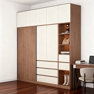 Armoire réglable en bois massif pour chambre à coucher/chambre d'enfant/salon - <span class=keywords><strong>Design</strong></span> moderne, gain de place, rangement facile, assemblage prêt à l'emploi - Product Image 4