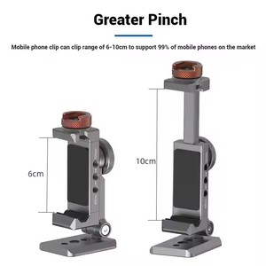 360 °   Soporte Ajustable de Aluminio para Teléfono, Soporte Universal Telescópico con Zapata Fría para Smartphone, para Trípode, Transmisión en Vivo y Vlogging - Product Image 3