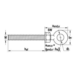 FISCHER - 507005 Boulon à œil classe 8.8 blanc galvanisé avec écrou et rondelle FIS A OH - EAN 8001132070055 ANCHORS FIXATIONS CHIMIQUES - Product Image 2