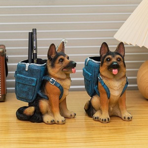 Nuevo Portalápices Creativo y Ecológico de Resina Pintado a Mano con Modelo de <span class=keywords><strong>Cachorro</strong></span> de <span class=keywords><strong>Pastor</strong></span> Alemán, Organizador de Escritorio para Oficina, Marca HEYE - Product Image 5