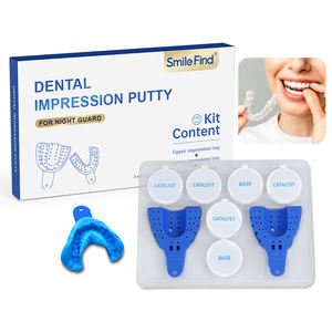 Smile Find Kit de moules dentaires en caoutchouc de silicone, matériau de laboratoire pour empreintes Moldale, pour gouttières de blanchiment multi-usages - Product Image 1