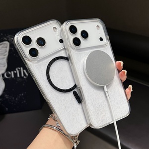 Étui en silicone gel magnétique antichoc avec paillettes colorées pour 18 Pro Max 18DUO, coque protectrice scintillante - Product Image 2