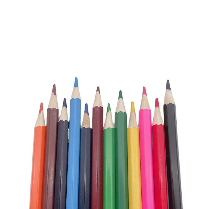 12 24 36 48 цветов Масляные шестиугольные треугольные круглые деревянные цветные карандаши